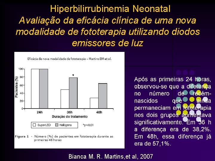 Hiperbilirrubinemia Neonatal Avaliação da eficácia clínica de uma nova modalidade de fototerapia utilizando diodos