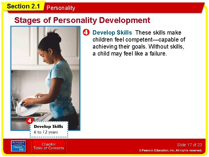 Section 2. 1 Personality Stages of Personality Development Develop Skills These skills make children