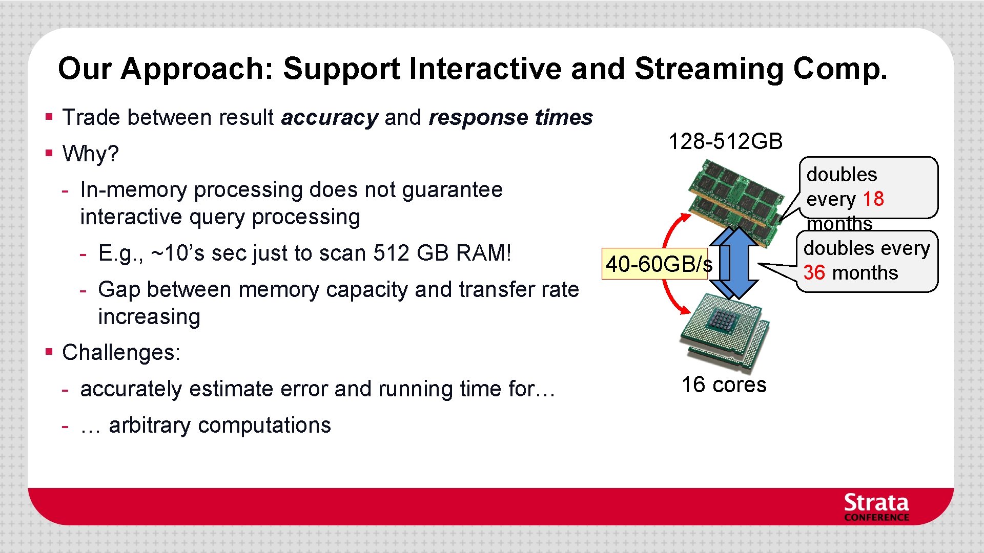 Our Approach: Support Interactive and Streaming Comp. § Trade between result accuracy and response
