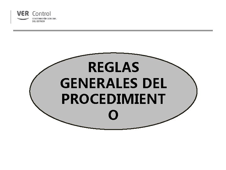 REGLAS GENERALES DEL PROCEDIMIENT O 