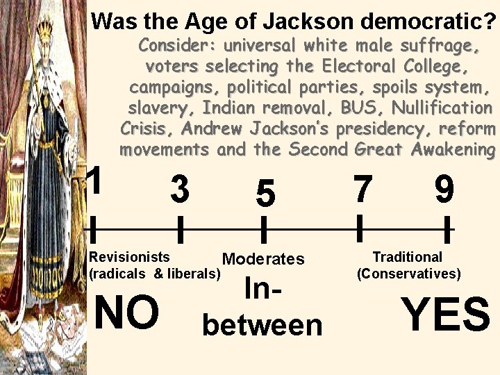 Was the Age of Jackson democratic? Consider: universal white male suffrage, voters selecting the