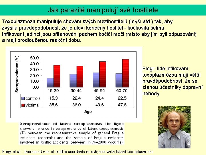 Jak parazité manipulují své hostitele Toxoplazmóza manipuluje chování svých mezihostitelů (myší atd. ) tak,