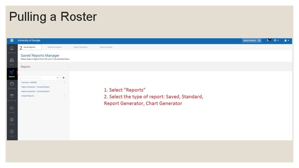 Pulling a Roster 