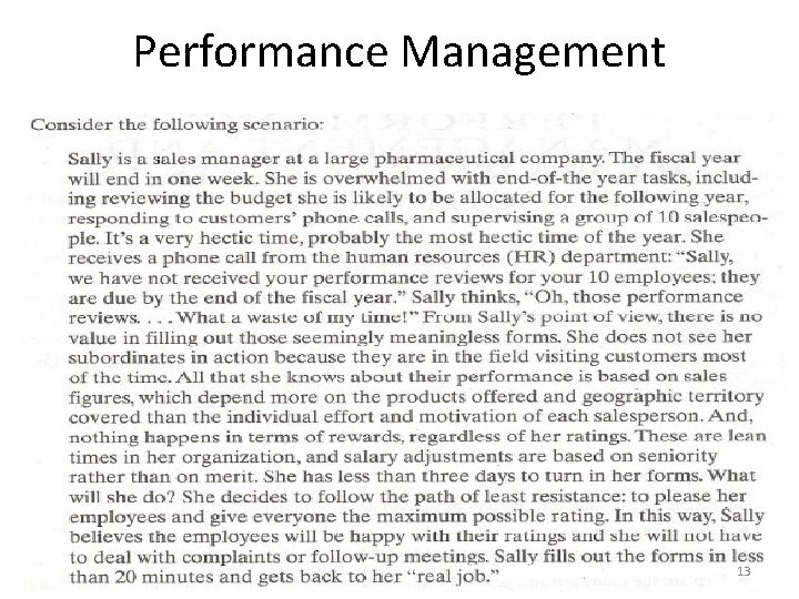 Performance Management 13 