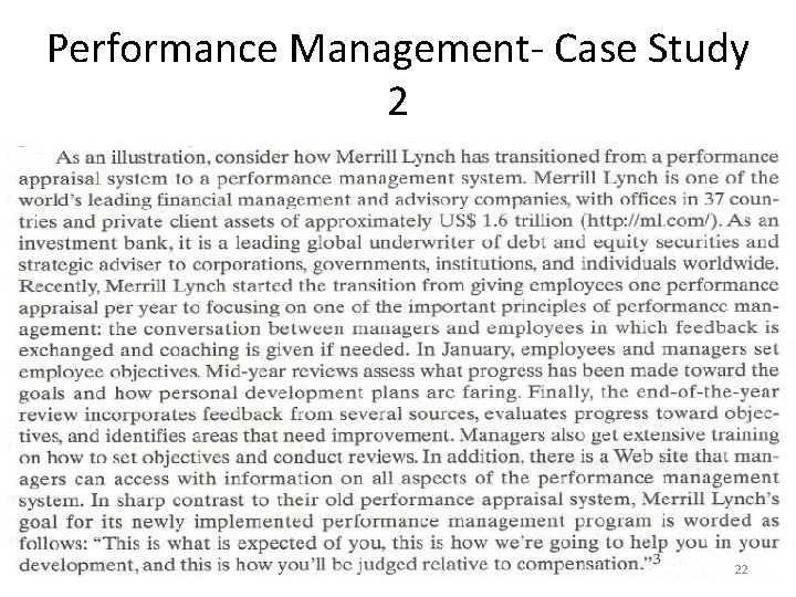 Performance Management- Case Study 2 22 