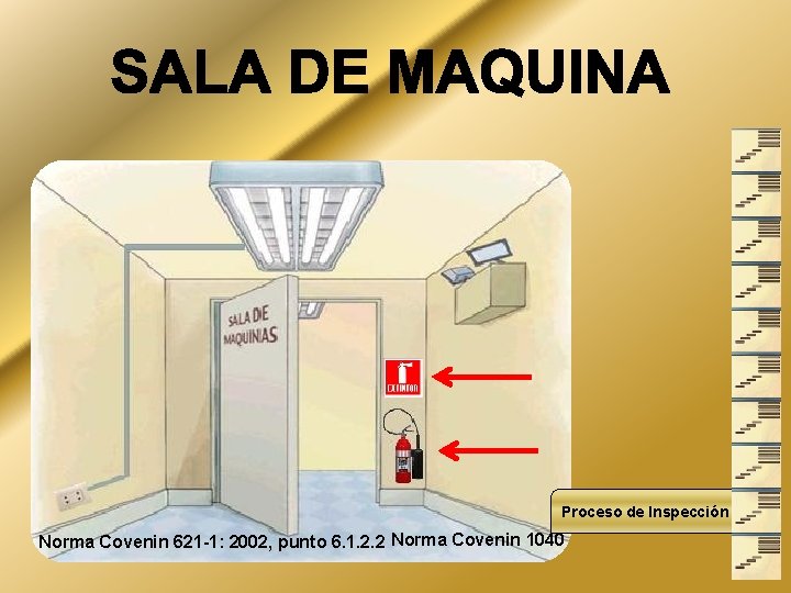 Proceso de Inspección Norma Covenin 621 -1: 2002, punto 6. 1. 2. 2 Norma