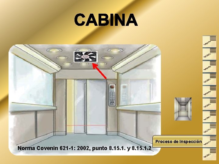 Proceso de Inspección Norma Covenin 621 -1: 2002, punto 8. 15. 1. y 8.