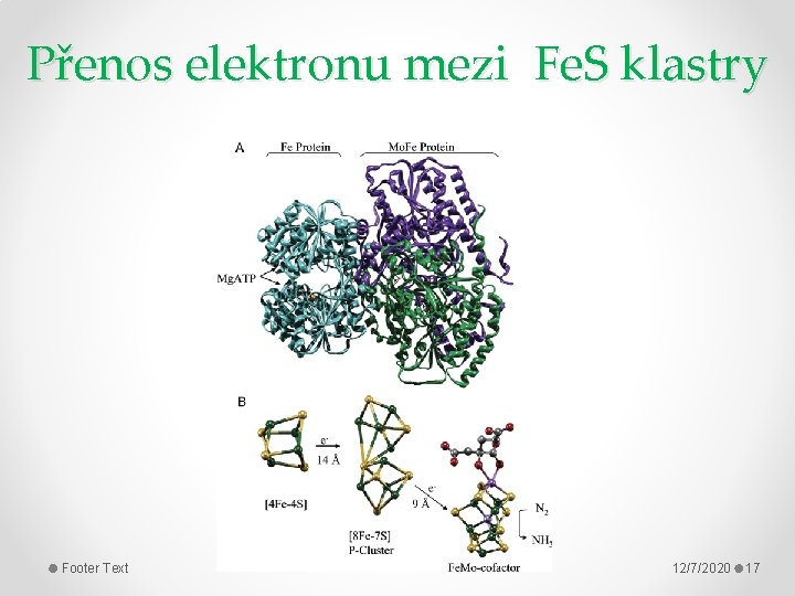 Přenos elektronu mezi Fe. S klastry Footer Text 12/7/2020 17 