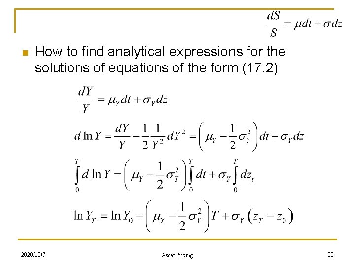 n How to find analytical expressions for the solutions of equations of the form