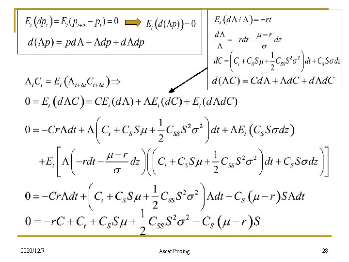 2020/12/7 Asset Pricing 28 