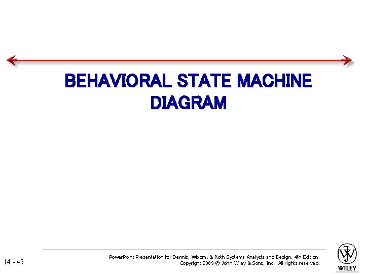 BEHAVIORAL STATE MACHINE DIAGRAM 14 - 45 Power. Point Presentation for Dennis, Wixom, &