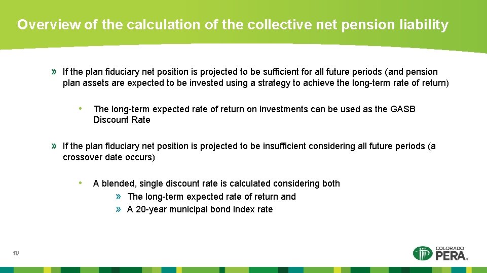 Overview of the calculation of the collective net pension liability » If the plan