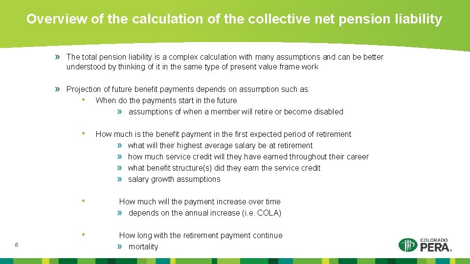 Overview of the calculation of the collective net pension liability » The total pension