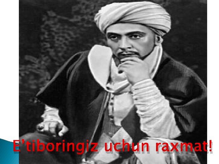 E’tiboringiz uchun raxmat! 