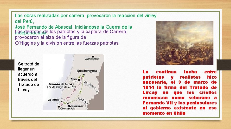 Las obras realizadas por carrera, provocaron la reacción del virrey del Perú, José Fernando