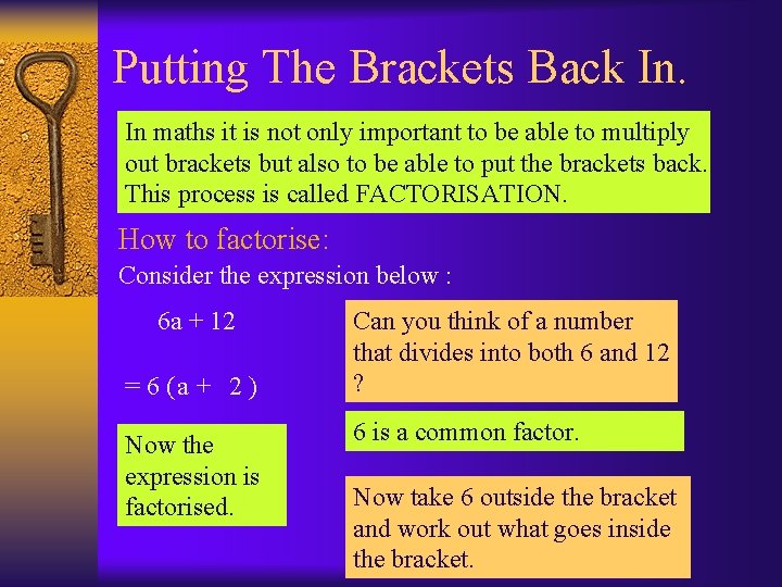 Putting The Brackets Back In. In maths it is not only important to be