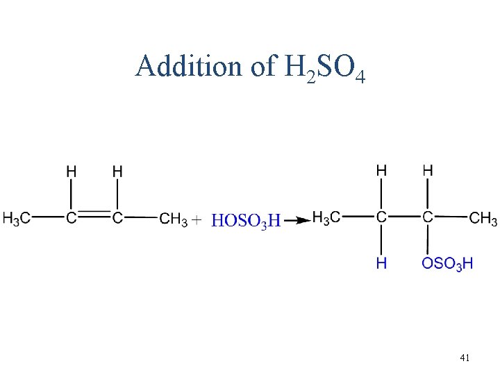 Addition of H 2 SO 4 41 