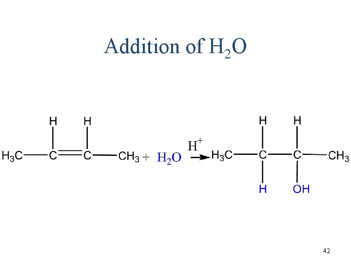Addition of H 2 O 42 