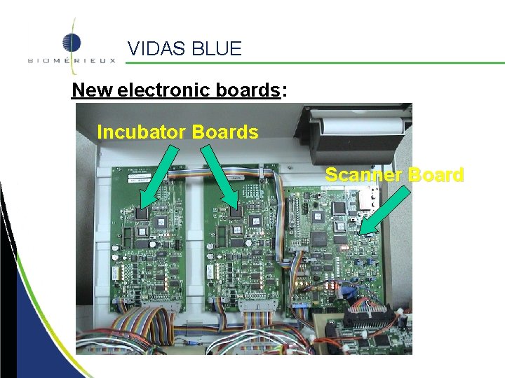 VIDAS BLUE New electronic boards: Incubator Boards Scanner Board 