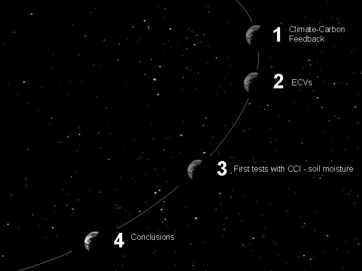 1 2 3 4 Conclusions Climate-Carbon Feedback ECVs First tests with CCI - soil