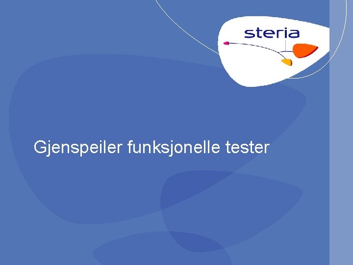 Gjenspeiler funksjonelle tester 