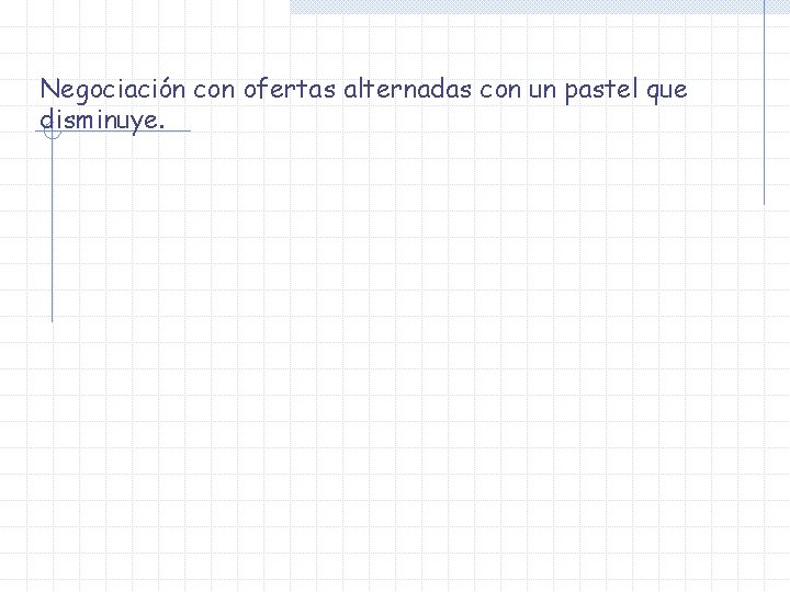 Negociación con ofertas alternadas con un pastel que disminuye. Negociación con ofertas alternadas con un pastel que disminuye.