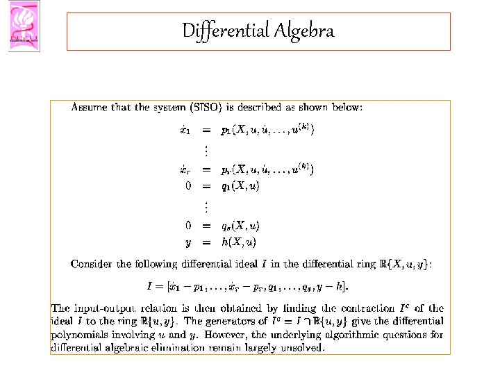 Differential Algebra 