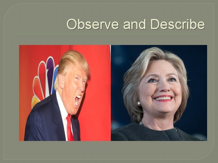Observe and Describe 