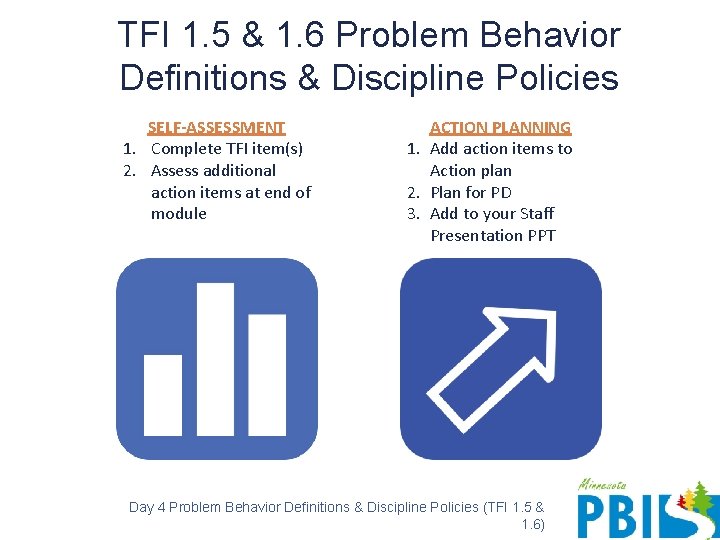 TFI 1. 5 & 1. 6 Problem Behavior Definitions & Discipline Policies SELF-ASSESSMENT 1.