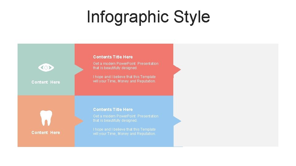 Infographic Style Contents Title Here Get a modern Power. Point Presentation that is beautifully