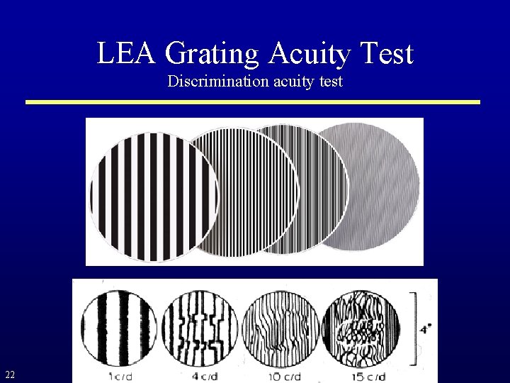 LEA Grating Acuity Test Discrimination acuity test 22 