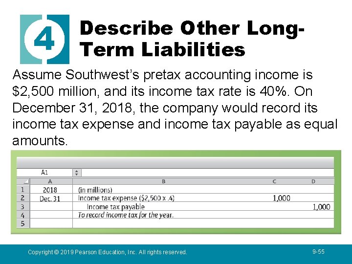 4 Describe Other Long. Term Liabilities Assume Southwest’s pretax accounting income is $2, 500
