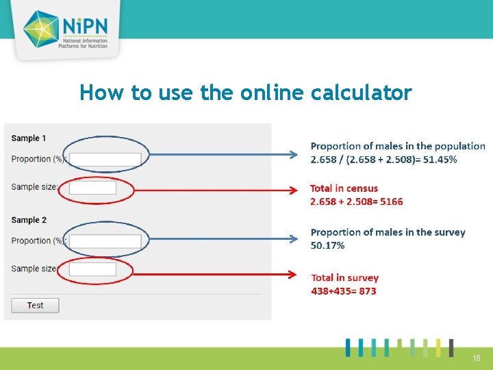 How to use the online calculator 18 