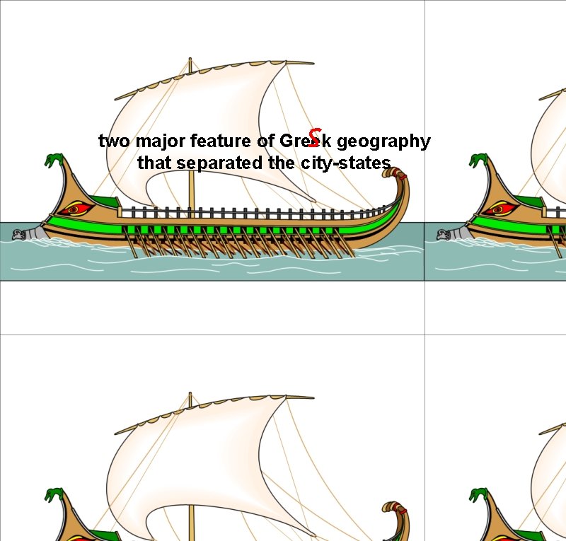 two major feature of Greek geography that separated the city-states 