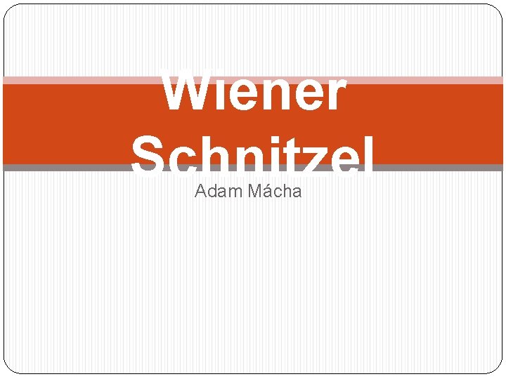 Wiener Schnitzel Adam Mácha 