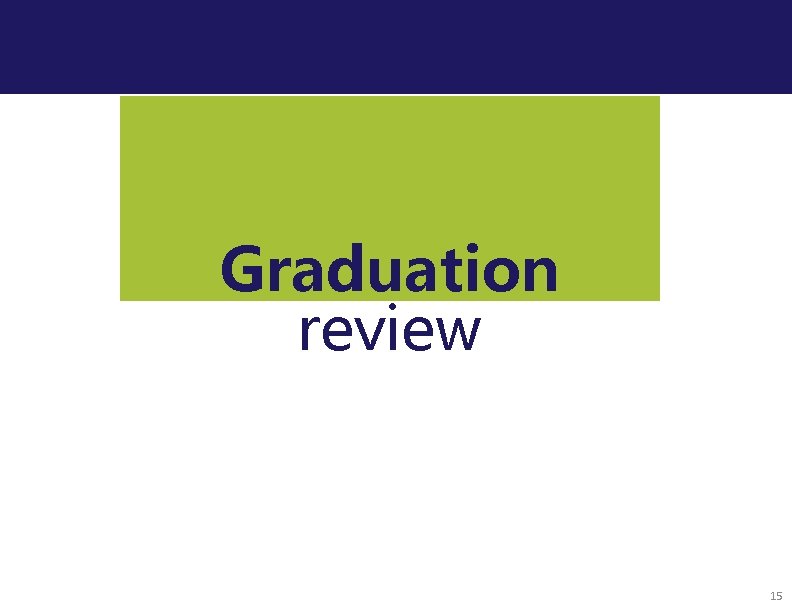 Graduation review 15 