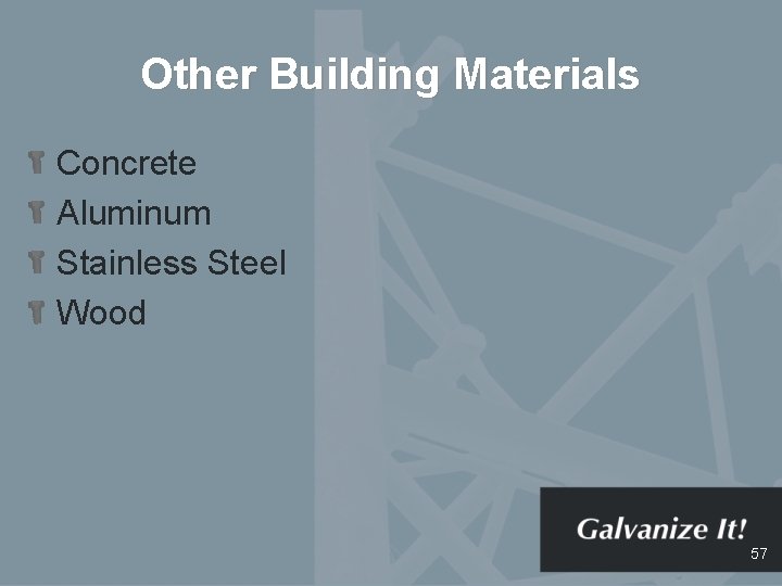 Other Building Materials Concrete Aluminum Stainless Steel Wood 57 