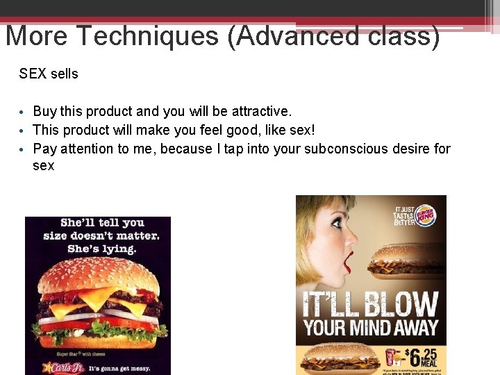 More Techniques (Advanced class) SEX sells • Buy this product and you will be