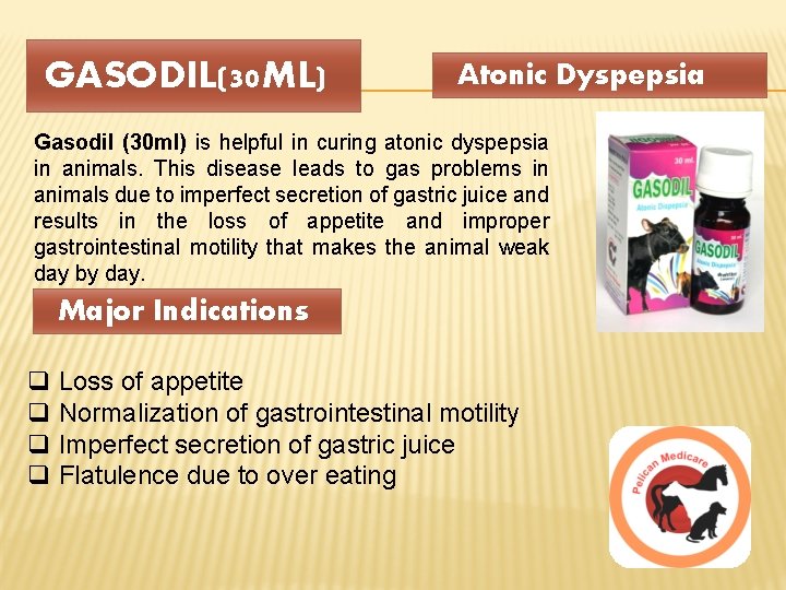 GASODIL(30 ML) Atonic Dyspepsia Gasodil (30 ml) is helpful in curing atonic dyspepsia in