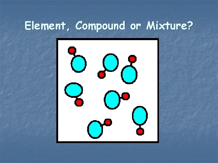 Element, Compound or Mixture? 