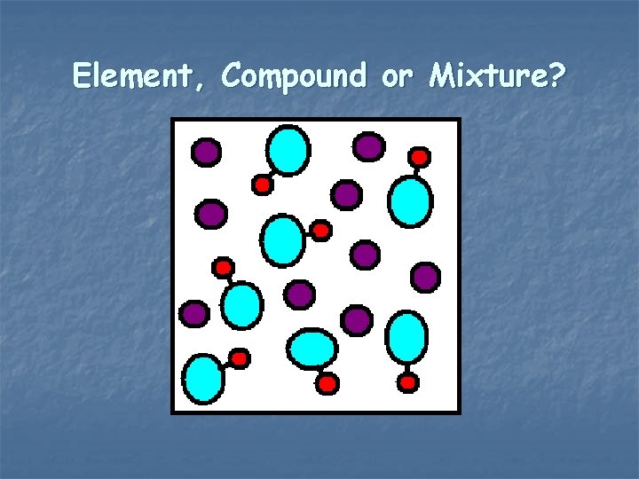 Element, Compound or Mixture? 