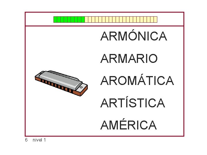 ARMÓNICA ARMARIO AROMÁTICA ARTÍSTICA AMÉRICA 6 nivel 1 