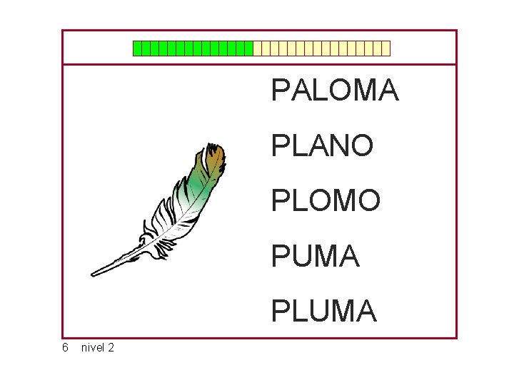 PALOMA PLANO PLOMO PUMA PLUMA 6 nivel 2 