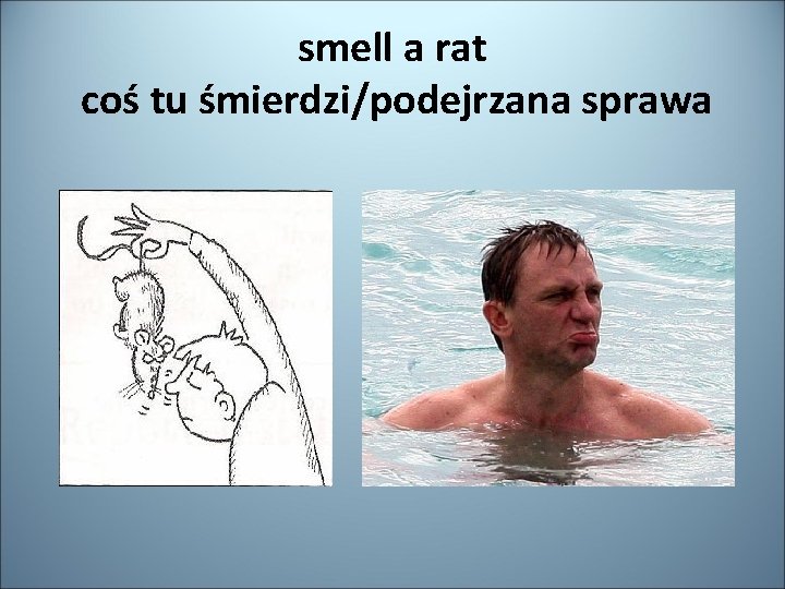 smell a rat coś tu śmierdzi/podejrzana sprawa 