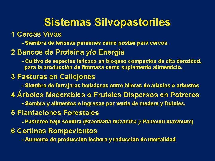 Sistemas Silvopastoriles 1 Cercas Vivas - Siembra de leñosas perennes como postes para cercos.