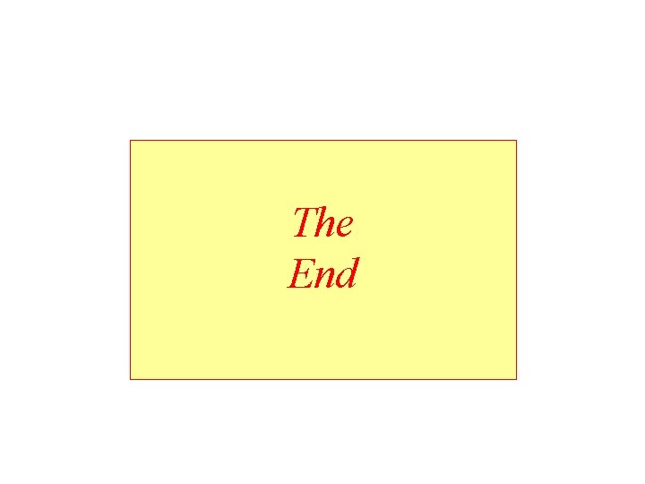 The End 