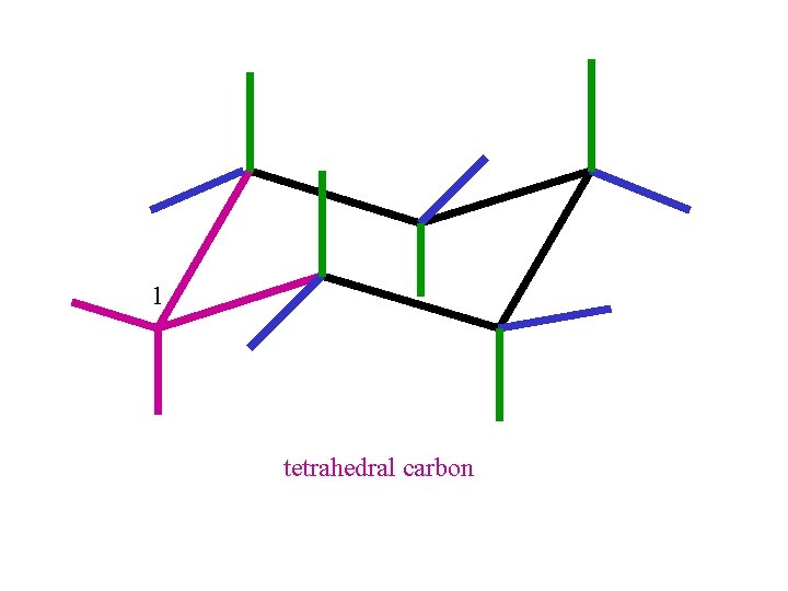 1 tetrahedral carbon 