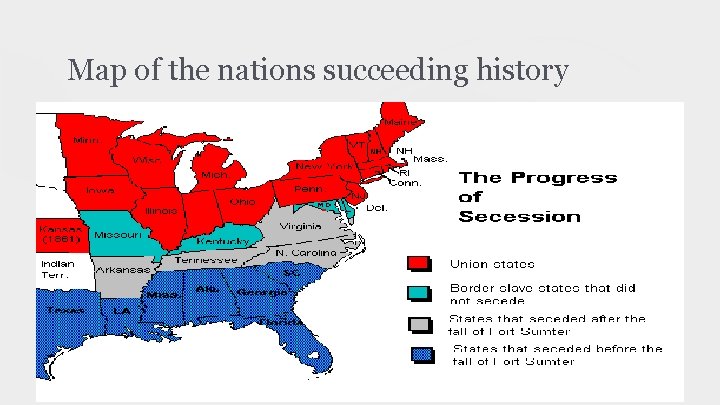 Map of the nations succeeding history 