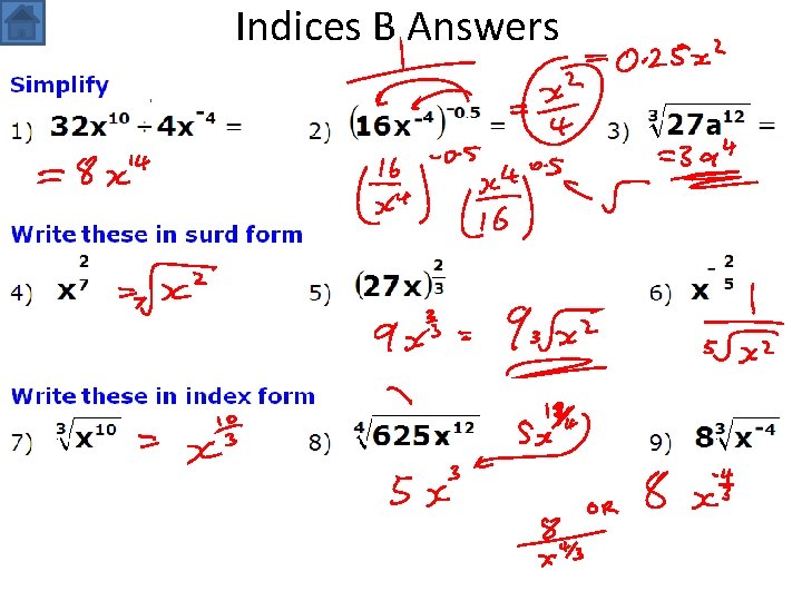 Indices B Answers 