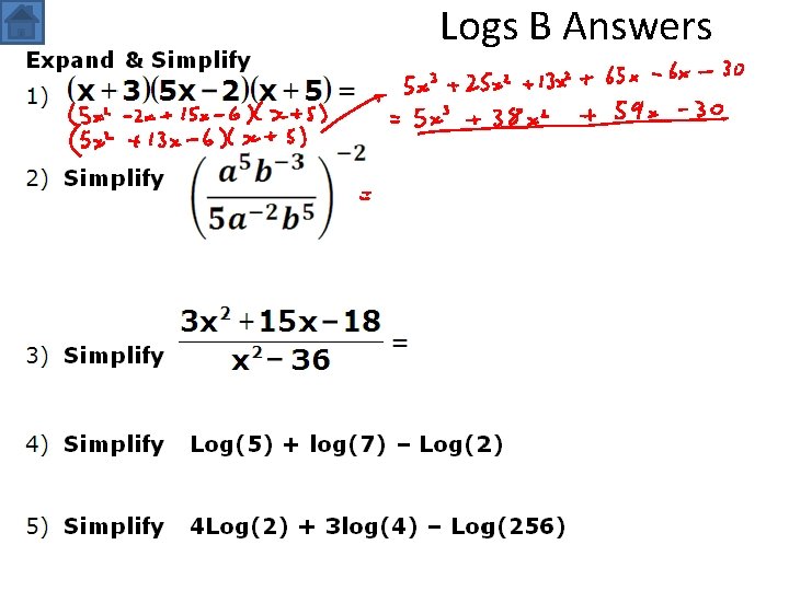 Logs B Answers 